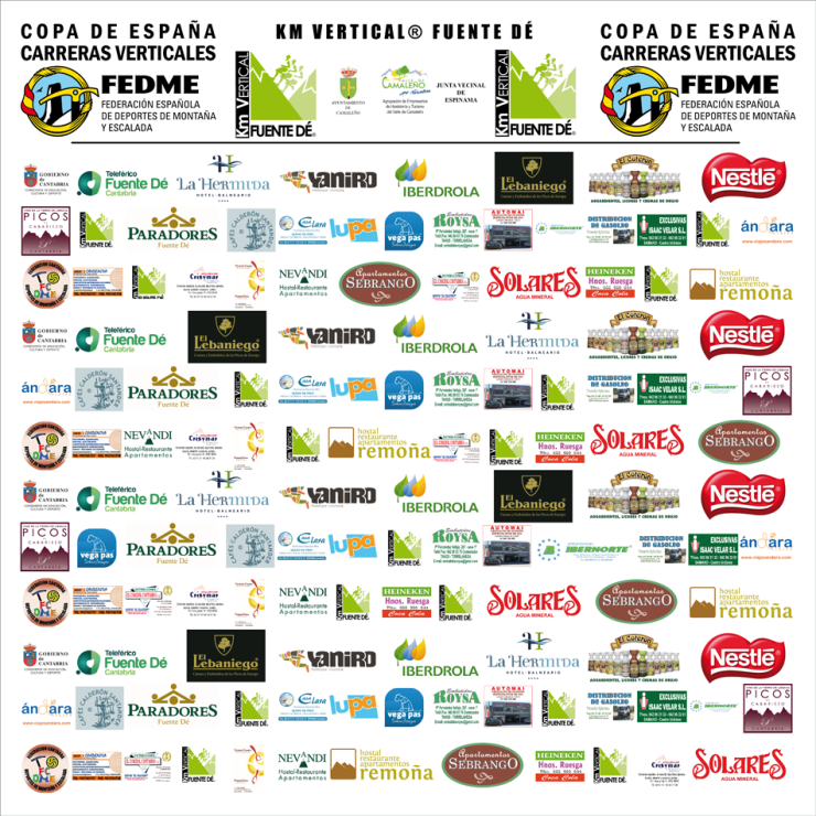 Patrocinadores y colaboradores del Km Vertical® Fuente Dé