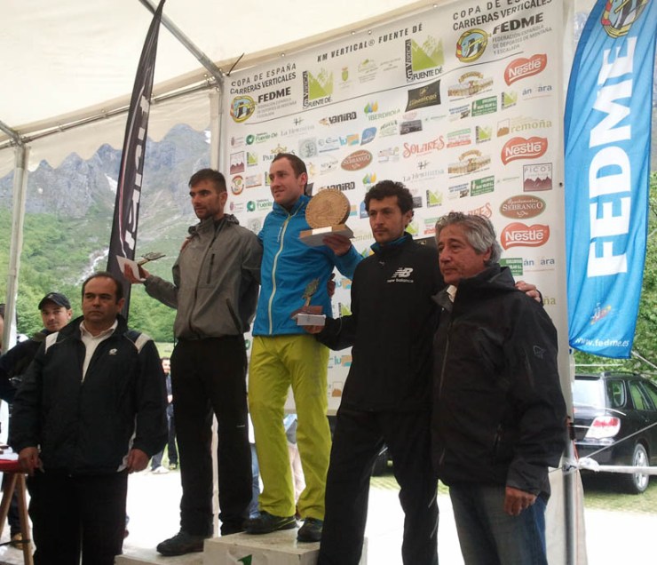Podio masculino km vertical fuente de 2013